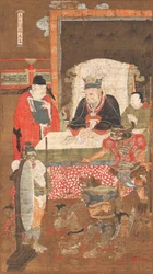 Die zehn Könige der Hölle, der König Yanluo (Yamaraja)